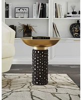 Tov Furniture Blaze Glass and Brass Side Table