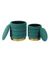 Tov Furniture Saturn Storage Ottomans, Set of 2