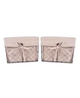 Design Imports Medium Bronze Chicken Wire Liner Basket Set of 2