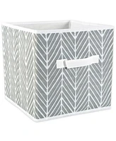 Design Imports Non-woven Polyester Cube Herringbone Square Set of 2