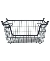 Design Imports Metal Basket Rectangle