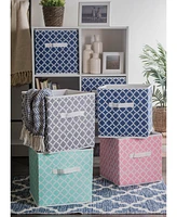 Design Imports Non-woven Polyester Cube Lattice Square Set of