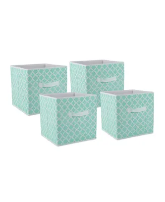 Design Imports Non-woven Polyester Cube Lattice Square Set of