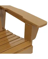 Natural Fir Wood Outdoor Adirondack Rocking Chair with Cedar Finish