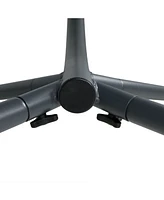 Floating Chaise Lounger Swing Chair with Umbrella Canopy
