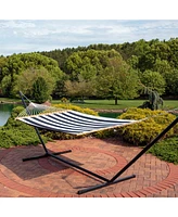 Quilted Double Hammock with Stand for Outside - - - Hammock with Stand - - Stand