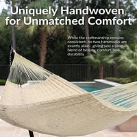 Handwoven Xxl Thick Cord Mayan Double Hammock for Outside - 625-Pound Capacity Heavy-Duty Outdoor Hammock