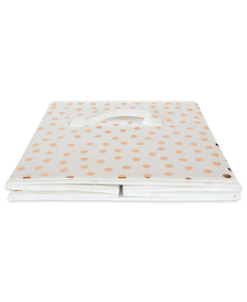Design Imports Non-woven Polyester Cube Small Dots Set of
