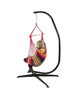 Double Cushion Hanging Rope Hammock Chair
