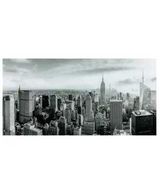 Empire Art Direct My New York Frameless Free Floating Tempered Art Glass Wall Art by Ead Art Coop, 36" x 72" x 0.2"