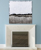 Empire Art Direct White Atmosphere Textured Metallic Hand Painted Wall Art by Martin Edwards, 48" x 48" x 2"