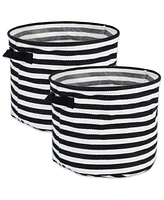 Design Imports Coated Woven Cotton 2-Pc. Storage Bin Set