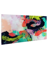 Empire Art Direct Colorful Frameless Free Floating Tempered Art Glass Abstract Wall Art by Ead Art Coop, 36" x 72" x 0.2"