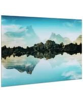 Empire Art Direct Quiet Waters Frameless Free Floating Tempered Glass Panel Graphic Wall Art, 32" x 48" x 0.2"