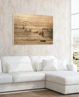 Empire Art Direct Horse Arte de Legno Digital Print on Solid Wood Wall Art, 30" x 45" x 1.5"