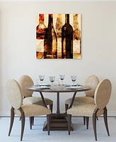 Empire Art Direct Smokey Wine 3Frameless Free Floating Tempered Art Glass Wine Bottle Wall Art by Ead Art Coop, 38" x 38" x 0.2"