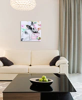 Empire Art Direct Little Frenchie Frameless Free Floating Tempered Glass Panel Dog Graphic Wall Art, 20" x 20" x 0.2"