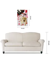 Empire Art Direct Oh Oh Again Frameless Free Floating Tempered Glass Panel Graphic Dog Wall Art, 24" x 16" x 0.2"