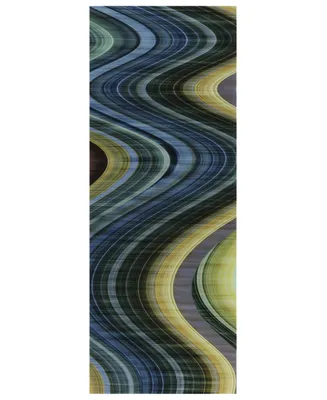 Empire Art Direct Rumba Abstract 2 Frameless Free Floating Tempered Glass Panel Graphic Abstract Wall Art, 63" x 24" x 0.2"