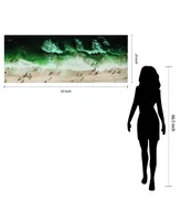 Empire Art Direct High Tide Frameless Free Floating Tempered Glass Panel Graphic Wall Art, 24" x 63" x 0.2"