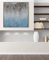 Empire Art Direct Blue Shadow Textured Metallic Hand Painted Wall Art by Martin Edwards, 36" x 36" x 1.5"