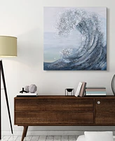 Empire Art Direct Crystal Wave Textured Metallic Hand Painted Wall Art by Martin Edwards, 36" x 36" x 1.5"