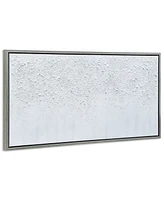 Empire Art Direct White Snow B Textured Metallic Hand Painted Wall Art by Martin Edwards, 24" x 48" x 1.5"