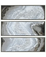 Empire Art Direct Iced Textured Metallic Hand Painted Wall Art Set by Martin Edwards, 60" x 20" x 1.5"
