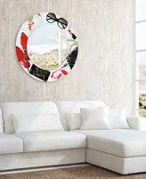 Empire Art Direct Boss Lady Round Beveled Wall Mirror on Free Floating Reverse Printed Tempered Art Glass, 36" x 36" x 0.4"