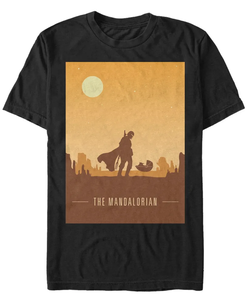 Fifth Sun Star Wars The Mandalorian Sunset Poster Short Sleeve Men's T-shirt