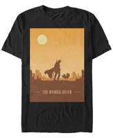 Fifth Sun Star Wars The Mandalorian Sunset Poster Short Sleeve Men's T-shirt