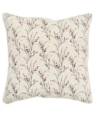 Rizzy Home Floral Polyester Filled Decorative Pillow, 20" x