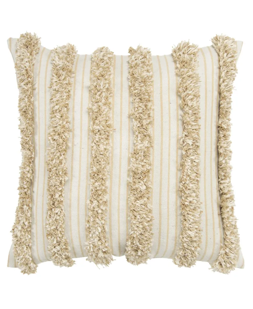 Rizzy Home Stripes Polyester Filled Decorative Pillow, 20" x 20"