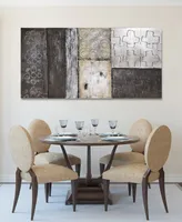 Empire Art Direct Stacked 2 Textured Metallic Hand Painted Wall Art by Martin Edwards, 30" x 60" x 2"