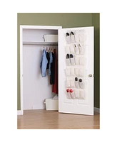 Household Essentials 24-Pocket Over the Door Shoe Organizer