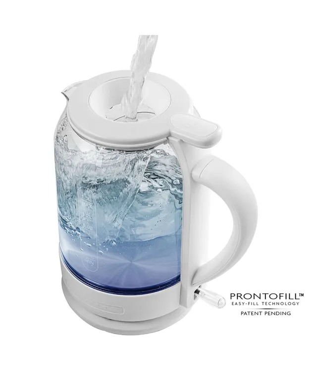 Ovente Glass Electric Kettle Hot Water Boiler 1.7 Liter ProntoFill Tech Portable Kettle