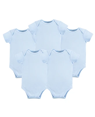 Luvable Friends Baby Boys Cotton Bodysuits 1pk, White, Months