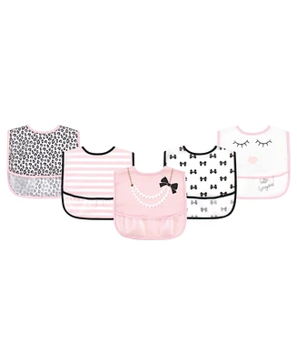 Little Treasure Baby Girls Water-resistant Bibs