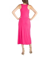24seven Comfort Apparel Scoop Neck Maxi Dress with Racerback Detail