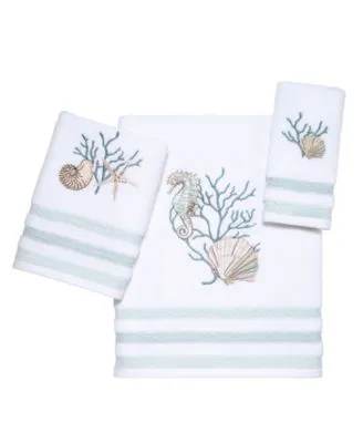 Avanti Coastal Terrazzo Embroidered Cotton Bath Towels