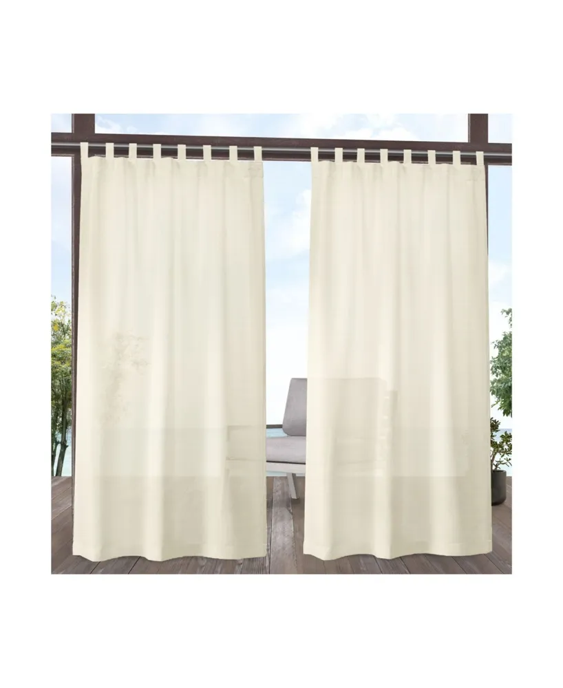 Exclusive Home Curtains Miami Indoor - Outdoor Tab Top Curtain Panel Pair, 54" x 84"