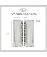 Exclusive Home Curtains Jacinta Flippable Side Ruffle Sheer Rod Pocket Curtain Panel Pair Set Of 2