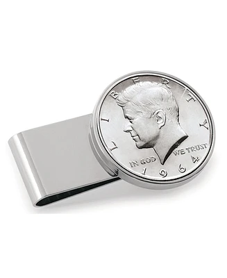 Men's American Coin Treasures Jfk 1964 First Year of Issue Half Dollar Stainless Steel Coin Money Clip