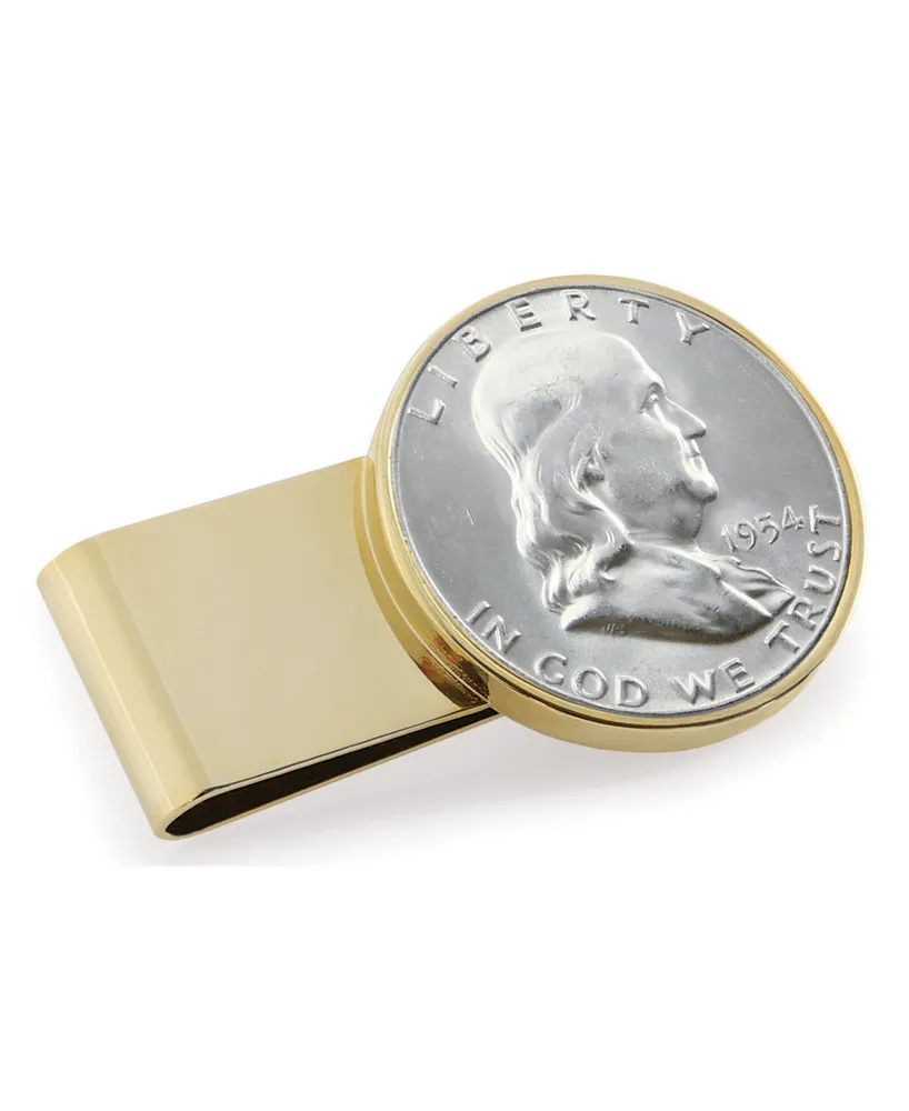 Men's American Coin Treasures Silver Franklin Half Dollar Stainless Steel Coin Money Clip