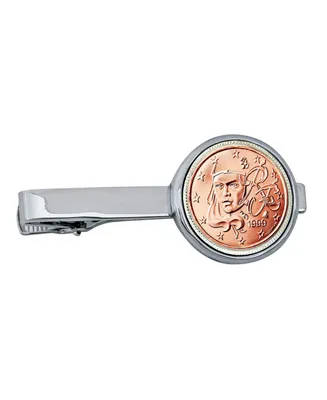 American Coin Treasures French 2 Euro Bar Coin Tie Clip