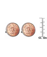 American Coin Treasures French 2-Euro Coin Cufflinks