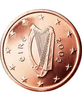 Men's American Coin Treasures Irish 2 Euro Coin Turquoise Money Clip