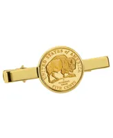 American Coin Treasures Gold-Layered Westward Journey Bison Nickel Coin Tie Clip