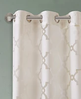 Eden Fretwork Burnout Sheer Curtain Panel, 50"W x 95"L