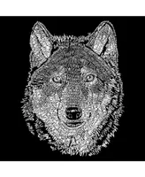 La Pop Art Men's Wolf Word Hooded Sweatshirt